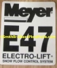 Meyer E-47 Pump Decal - Name Plate Badge