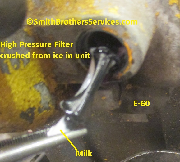 Meyer E-60 Filter Crushed from slush