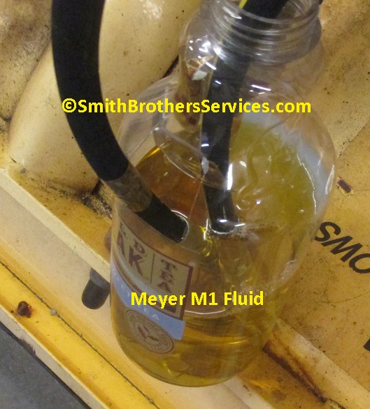 Filling Meyer Plow PA rams with Meyer M1 Fluid